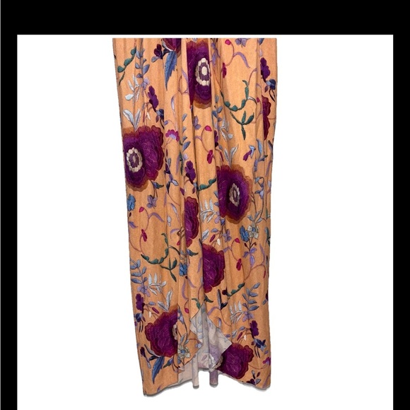 ISABEL MARANT Jadessi Dress Peach Floral FR 40 US 8 Cut Out Midi Halter Boho NWT - Picture 9 of 14